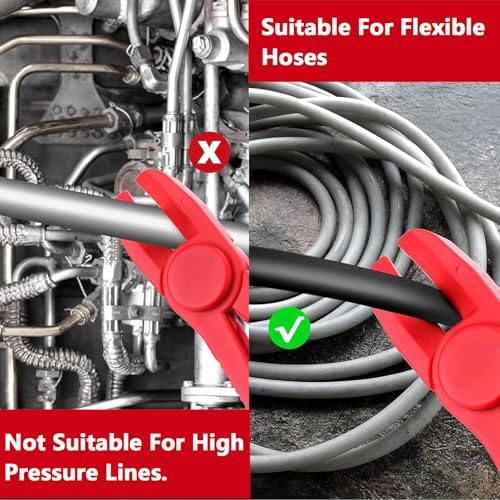 3-Piece Hose Pinch Off Pliers, Straight Plastic Clamp Tool | Lightweight Plastic, No Hose Damage. For Fuel, Brake, Radiator, Coolant, Gas & Flexible Hoses, Automotive Repair