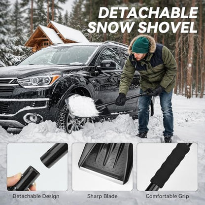 Car Emergency Kit with Portable Air Compressor, Winter Car Safety Roadside Assist Kit, Emergency Car Kit for Cars, Trucks