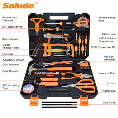Tool Set,48-Piece Home Tool Kit for Men Women Homeowner,Household Basic Tool Set with Case for Home Maintenance and DIY Projects - size: 48 pcs