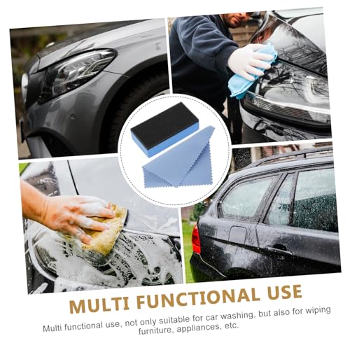 Alipis 1 Set Tire Applicator Sponge Dressing Cloth Kit Car Detailing Tool for Easy Application Versatile Use Durable Buffing Pads for Tire Shine and Waxing