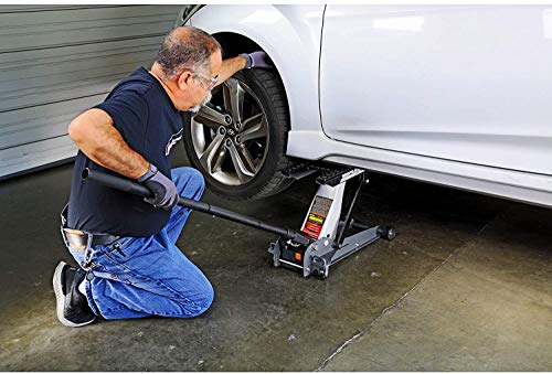Powerbuilt 3000 Pound Triple Lift Garage Jack, Heavy Duty Vehicle, Truck, Car, Motorcycle, Transmission Lift, 1.5 Ton Capacity, 620622 - color: Black, size: 1.5 Ton