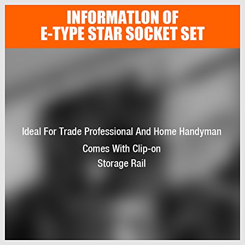 HORUSDY 11Pcs E Torx Socket Set Female External Star Socket Set E4 - E20 Torque Socket Set