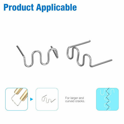 Hot Staples - 500PCS Welding Rods Hot Staples Repair Kit For Plastic Welder Gun, Bumper Repair Welding Wire For Machine, Car Bumpers, Dashboards & Lamp Holders Welder Accessories