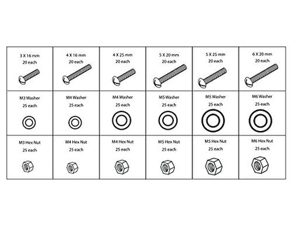 Performance Tool W5226 SEA/Metric Nut and Bolt Assortment with Case, 1,200 pieces