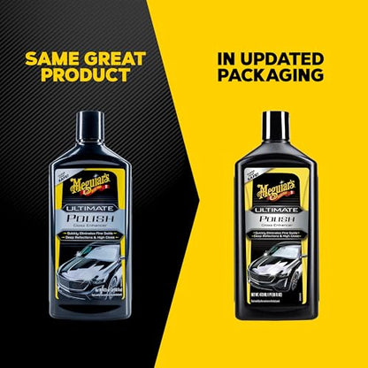 Meguiar’s Ultimate Polish – High-Gloss Polish for a Show Car Shine – Permanently Removes Light Swirls to Produce a Deep, Wet Reflection with a High Gloss Shine - Easy to Use, 16 Oz - size: 16 Fl Oz (Pack of 1), style: 16 Oz