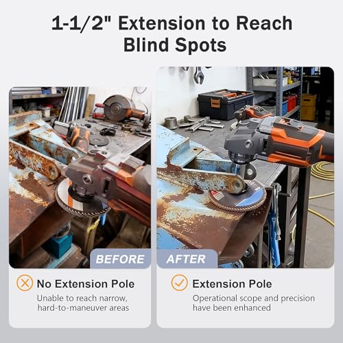 Airway Buff Extender, Airway Buffing Wheel Extension Shaft, 5/8"-11 Threads Arbor Extended Adapter, Universal Angle Grinder Attachments, for Aluminum Wheel Polishing Kit-1 Set - color: 5/8"-11 Threads Extender 1pc