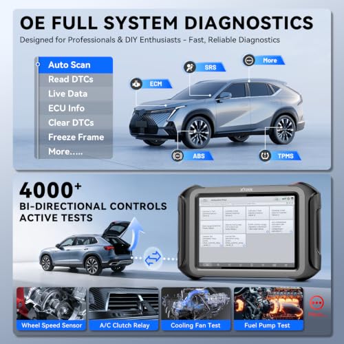 XTOOL Scanner D9S PRO with ECU Pr0gramming/C0ding: 2026 AI-Assisted OE Level Full System Scan Tool, Automotive Scanner with Bidirectional, Topology Map, 45+ Services, FCA/DoIP/CAN FD, 3-Yr Update
