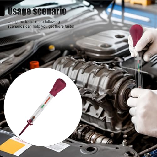 ZIMISI Car Battery Hydrometer, 11.5 Inch Deep Cycle Electric Hydraulic Density Meter, Precision Fast Detection Battery Tester, Automotive Repair Tool for Car, Golf Cart (Red) - color: Red