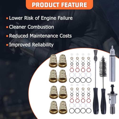 F4TZ9F538A Injector Sleeve Cup Remover Installation Tool Kit Fit For 1994-2003 F250 F350 F450 F550 E250 E350 E450 ESD FSD 7.3L Replacement Parts
