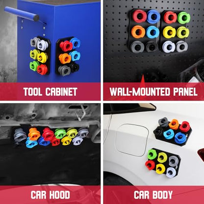 18-Piece Engine Oil Funnel Kit, 1.59QT/1.5L Automotive Oil Funnel Set with 12 Adapters, Elbow Fitting, Arrow Screen and Magnetic Storage Hooks Tray, Compatible with GM, Ford, BMW, Audi, Land Rover Etc - size: 18 PCS - Elite Oil Kit with Magnetic Tray