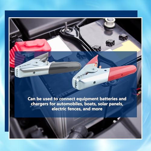 3 Set Battery Jumper Cable Clamps Heavy Duty 6 Inch 1100A Battery Booster Cable Insulated Parrot Clips Battery Charging Connector Kit for Car Auto Heavy Duty Jumper Cable Ends