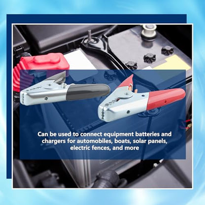 3 Set Battery Jumper Cable Clamps Heavy Duty 6 Inch 1100A Battery Booster Cable Insulated Parrot Clips Battery Charging Connector Kit for Car Auto Heavy Duty Jumper Cable Ends