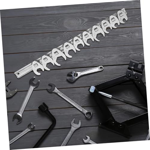 10pcs 3/8-inch Metric Ratcheting Crowfoot Wrench Set with Interchangeable Open-end Heads, Silver Steel Flare Nut Ratchet Tool for Automotive and Mechanical Repair
