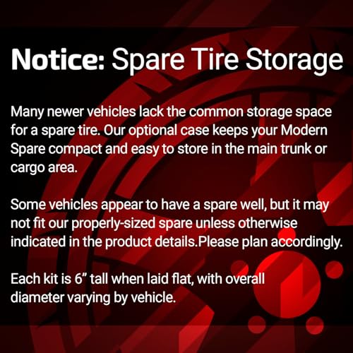 Modern Spare Complete Compact Spare Tire Kit - Fits 2017-2024 MINI Countryman - size: Complete Kit Without Carrying Case