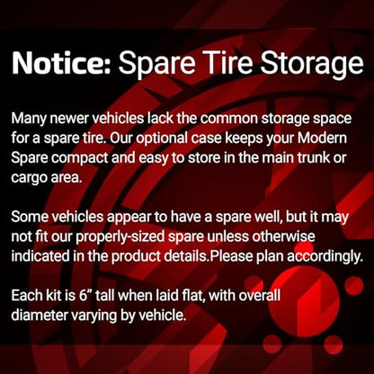 Modern Spare Complete Compact Spare Tire Kit - Fits 2017-2024 MINI Countryman - size: Complete Kit Without Carrying Case