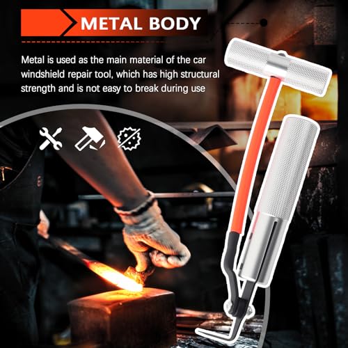 Car Windshield Removal Tool,Upgraded Auto Glass Removal Tools with Non-Slip Knurled Handle & Sharp Blade Tip,Extended & Portable Car Windshield Cutting Tool for Cars SUVs