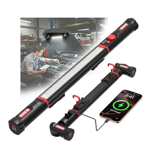 YouTeMei Under Hood Work Light Bar, Ultra Long Size Magnetic Work Light with 5200mAh Backup Charger, 3220LM, Hands-Free Garage Light for Mechanics, Emergency, Vehicle Inspection