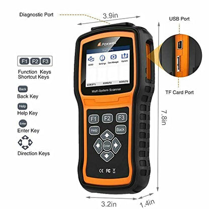 FOXWELL NT530 for Land Rover, Range Rover, Jaguar - All Maintenance Service - Bidirectional Diagnostic Scan Tool OBD2 Scanner Automotive Code Reader ABS Bleed SRS Airbag SAS TPMS TPS EPB Oil Reset CKP