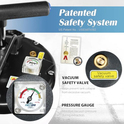 FIRSTINFO A1107USY5 10.5L Patented Pneumatic/Manual Oil Extractor 5 Tubes - size: 10.5L