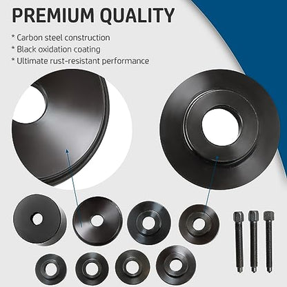 DASBET Front Wheel Drive Bearing Puller | 19PCS Front Wheel Hub Drive Bearing Removal Install Adapter Puller Pulley Service Tool Kit
