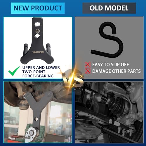 Lower Control Arm Prying Tool, Suspension Specialty Arm Lever Bushing Tool, Lower Ball Joint Pry, Control Arm Tool Suspension Arm Lever Compatible with 1/2" Drive Extension Breaker Bar - size: lower control arm tool