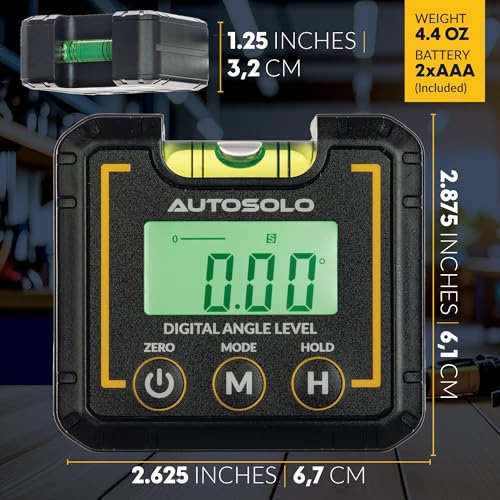 Digital Angle Level Gauge ±0.1° Accuracy - 4-in-1 Magnetic Inclinometer for Camber Caster Alignment Tool & Construction