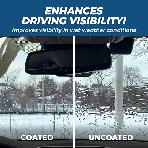Detour Ceramic Windshield Coating Kit - Long-Lasting Water Repellent Glass Coating, Ultra-Hydrophobic Treatment for Improved Visibility, Quick and Easy Application, for Cars, Trucks, Boats and More