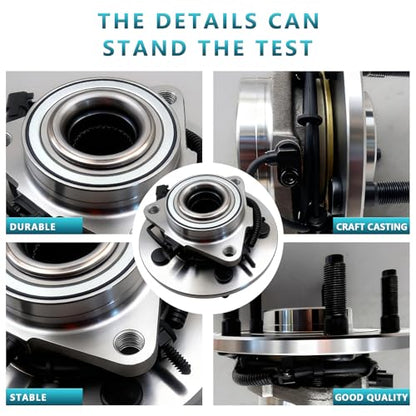 515073 Front Wheel Bearing Hub Assembly for 2002 2003 2004 2005 Dodge Ram 1500 (2PCS) - size: 515073