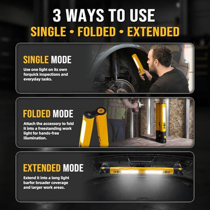 Under Hood Work Light Bar,Rechargeable Magnetic LED Work Light with 180° Swivel Head and 360° Rotating Hook, Under-Hood Work Light Strip, Ideal for Repair, Garage, Workshop, Camping