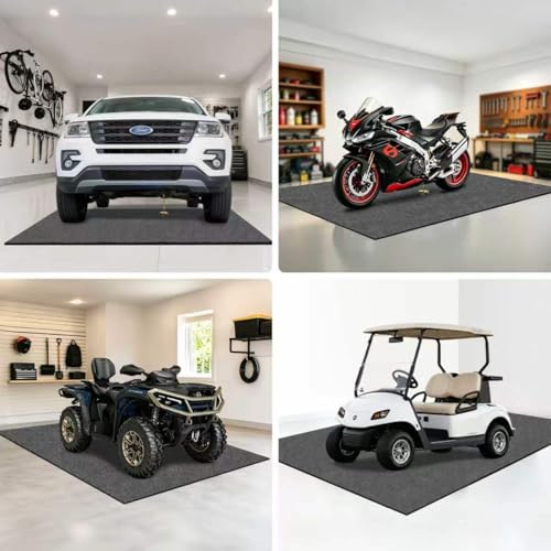 Garage Floor Mat for Under Golf Cart,7'4''X8'4'' Oil Spill Garage Mats | Non-Slip Backing,Absorbent,Contain Liquid,Waterproof,Protect Driveway Garage Surface,Washable Reusable,ATV/Motorcycle Parking - size: Garage Floor Mat 7'4'' x 8'4''-1PK