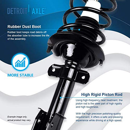Detroit Axle - Rear 4pc Struts Kit for Chevrolet Impala Monte Carlo Oldsmobile Intrigue,2 Struts with Coil Spring 2 Stabilizer Sway Bar End Links Replacement Quick Install Ready Struts Shocks Assembly - size: 4QS2400004/Sway Kit