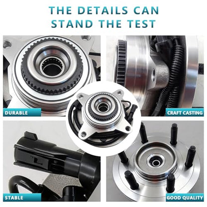 515119 Front Wheel Bearing Hub Assembly for 2009 2010 Ford F-150 F150 4WD (2PCS) - size: 515119