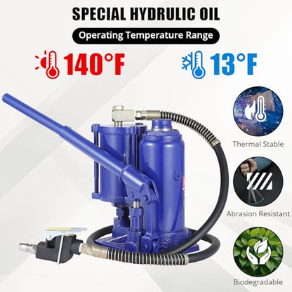 Heavy Duty Air Hydraulic Bottle Jack for Auto Repair and Home Lifting – Manual Hand Pump, Pneumatic Power, Reliable Industrial Jack – 5 Ton or 32 Ton Capacity