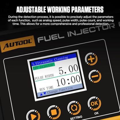 AUTOOL Automotive 6-Cylinder 110V GDI Fuel Injector Cleaning Machine,EFI Fuel Injector Cleaner Kit Tool,FSI Fuel Injector Tester Cleaner for All Petrol and Car Motorcycle