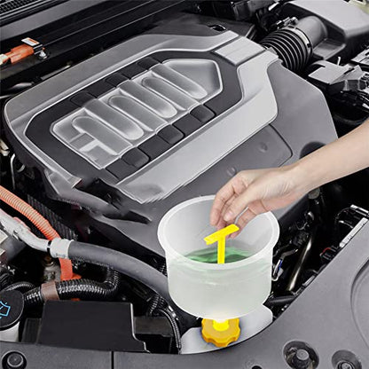 SpillFree Cooling System Funnel Tool Kit with Multiple Caps & Adapters for Quick Coolant Refills - Suitable for Most Car
