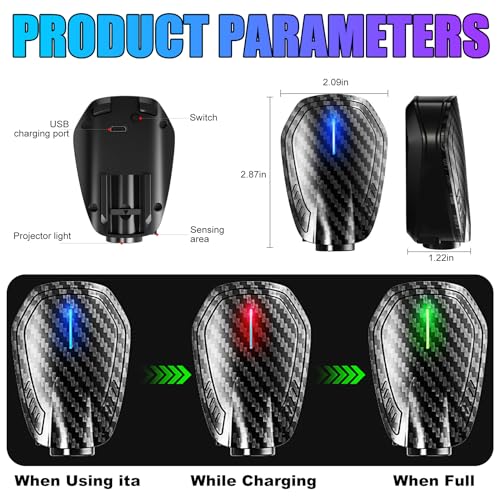 SPOBODY 2PCS Car Door Light Projector Wireless Car Door Projector Rechargeable HD Car Welcome Courtesy Ghost Shadow Lamp Fit for Cars (for AUU-DD-I) - style: for AU