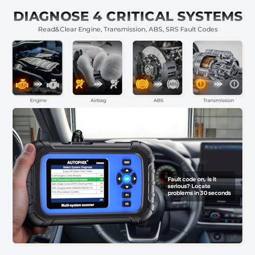 AUTOPHIX DM5900 OBD2 Scanner, ABS SRS Transmission & Engine Code Reader, Check Engine Light Scanner with Battery Test, Live Data, Smog Check, Free Lifetime Updates for All OBDII Cars