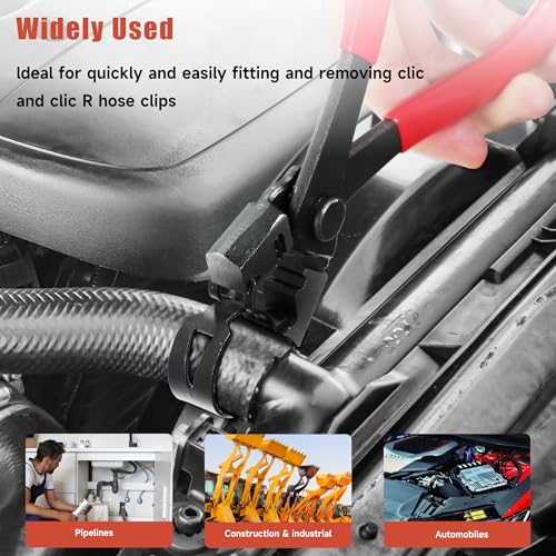 AKIHISA CV Boot Clamp Pliers, 7inch CV Boot Clamp Tool, Hose Clamp Pliers, Clic & Clic-R Type for Automobile Collar Repair Tools