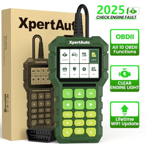 C303 OBD2 Scanner Live Data Professional Mechanic Universal OBDII Diagnostic Code Reader Tool for Clearing Fault Code Check Engine Light, Freeze Fram,I/M Readiness, Data Printing