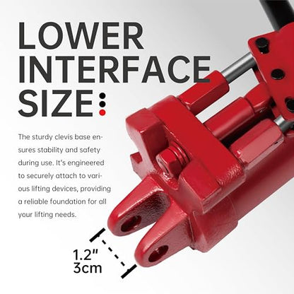 Maxority 8-Ton (16,000 lb) Dual-Piston Quick Lift Clevis Base Long Ram Hydraulic Bottle Jack for Engine Cranes, Engine Lift Hoists with Handle - size: 8 Ton Dual-Pump