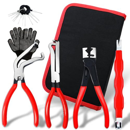 5Pcs Electrical Disconnect Pliers Set – Automotive Terminal Removal Tool Kit for Cars, Fuel Line Disconnect Tool-Quick-Release Car Truck Repair - color: 7pcs