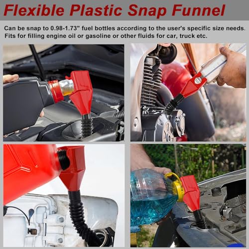 4Pcs Oil Filter Pliers Set, 3 Jaw Oil Filter Wrench With Oil Snap Funnel, 9" and 12" Oil Filter Pliers Adjustable From 1-3/4"-6" - size: 4 PACK Silver