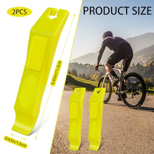 Tire Lever Bicycle Repair Tools Tyre Lever Tire Removal Tool for Tire Removal and Installation, Fits Most Bicycle Tires - color: 2 Pack Yellow
