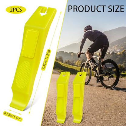 Tire Lever Bicycle Repair Tools Tyre Lever Tire Removal Tool for Tire Removal and Installation, Fits Most Bicycle Tires - color: 2 Pack Yellow