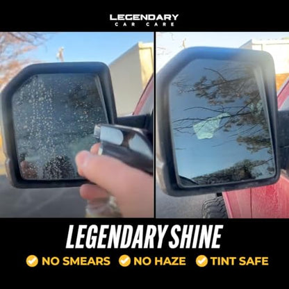 Legendary Glass Cleaner 16oz - Auto Window Cleaner Spray for Car Windows & Windshield - No Streaks, Ammonia-Free, Tint Safe - Interior/Exterior Use - size: Glass Cleaner 16oz