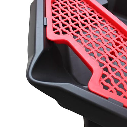 MaxWorks 3-in-1 Rolling Oil Drain Pan and Mobile Tool Creeper 8.5 Quart Fluid Container with 360 Degree Swivel Wheels and Mesh Drain Plug Holder (50695)