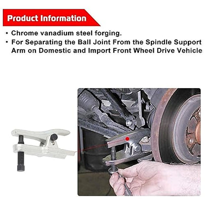 Ball Joint Tie Rod Separator Puller Set 5pcs Professional Front End Suspension Service Kit High Strength Forged Steel Heavy Duty Repair Tools for Mechanics Automotive Maintenance
