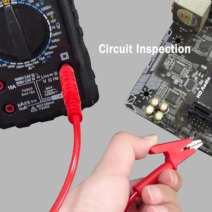 Banana Plug to Crocodile Clip Test Leads Wire 4mm Banana Plug Test Leads | Cable Alligator Clip Test Probe Cable 3.28ft for Multimeter and Battery Testing(X-Y 16A 2S) - size: 3.28ft 16AWG 2 items