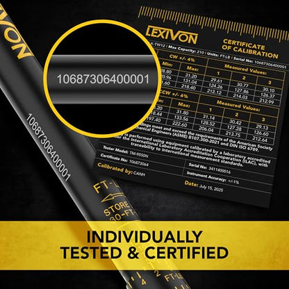 LEXIVON Torque Wrench, 1/2-Inch Drive, Dual Scale 30-210 FT-LB (40.7-284.7 N·m), Premium Rubber-Grip Handle, Deluxe Hybrid Case (LX-TW12) - size: 1/2"DR. 30–210 FT-LB