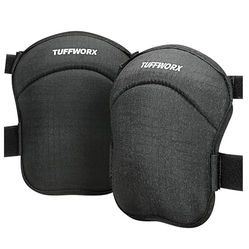 Professional Anti-Slip Knee Pads with Adjustable Straps, Kneepad Heavy Duty Foam Padding for Gardeners, Workers, Sports, Black, Black 1 Pairs